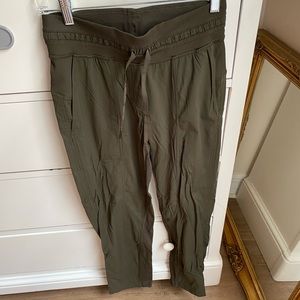 Army green Lululemon dance pants